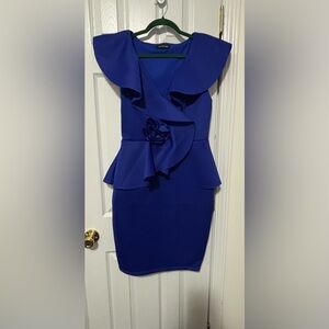 NWOT NEW “ME THE CODE” SZ L ELECTRIC BLUE Womens Cocktail Dress